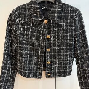 Zara Black and White tweed  Blazer